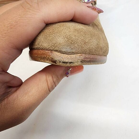 Rag & Bone Women's Harrow Suede Ankle Boot  Size US 7 Camel Block Heel - Picture 10 of 13